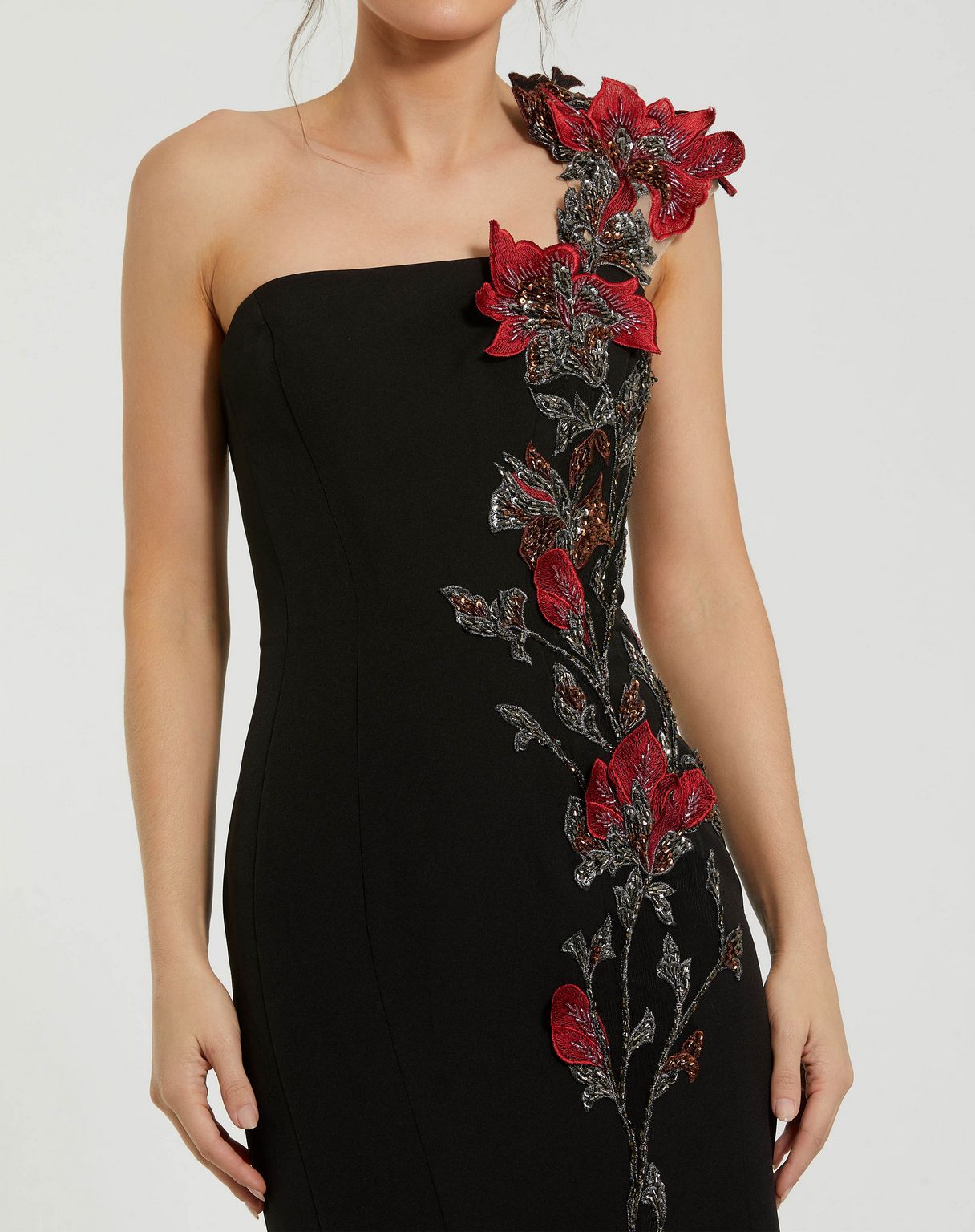 Mac Duggal 11779 Long 3D Floral Mermaid Formal Prom Dress
