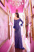 Prom Dresses Long Formal Feather Cuff Evening Prom Dress Purple