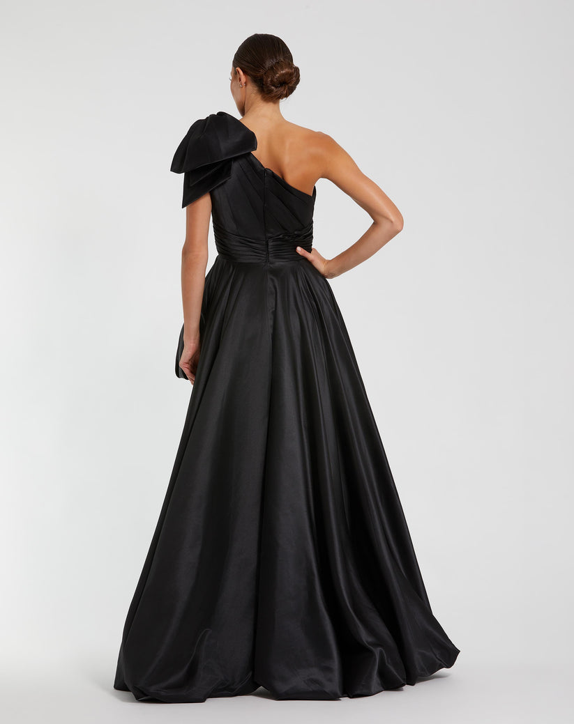 Mac Duggal 11800 A Line High Low Pleated Formal Prom Dress