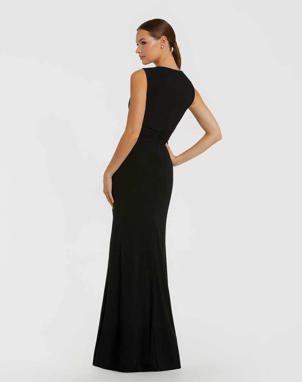 Embellished Sleeveless Jersey Gown by Mac Duggal 11815 in Black Multi