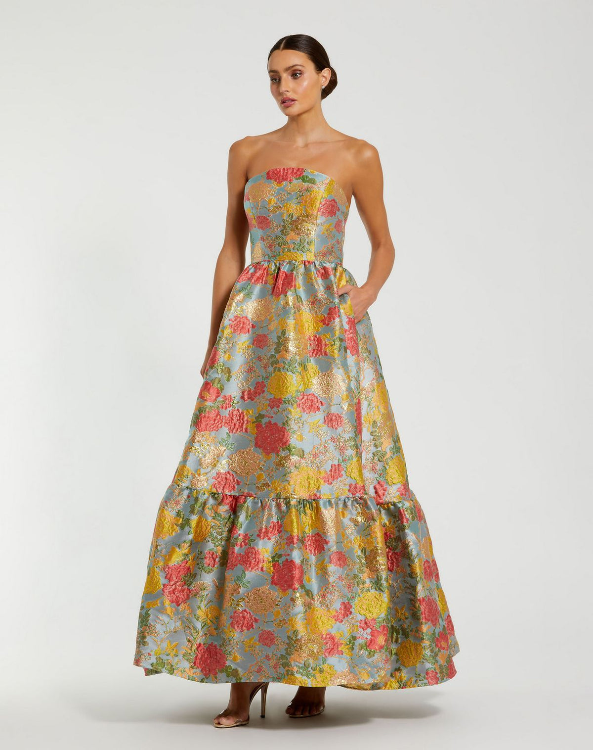 Formal Dresses Formal Long Mermaid Floral Evening Prom Dress Turquoise Multi