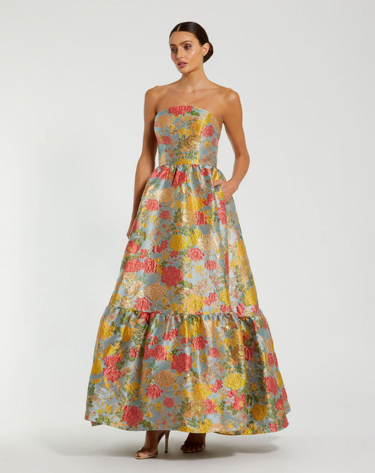 Formal Dresses Formal Long Mermaid Floral Evening Prom Dress Turquoise Multi