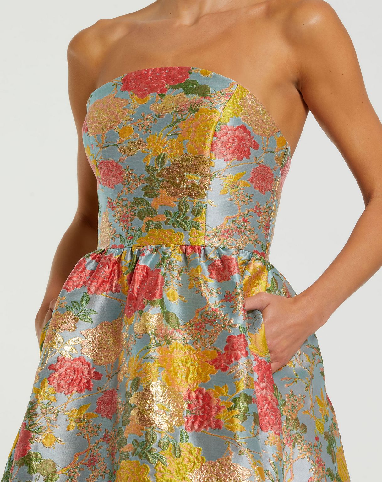 Mac Duggal 11825 Formal Long Mermaid Floral Evening Prom Dress