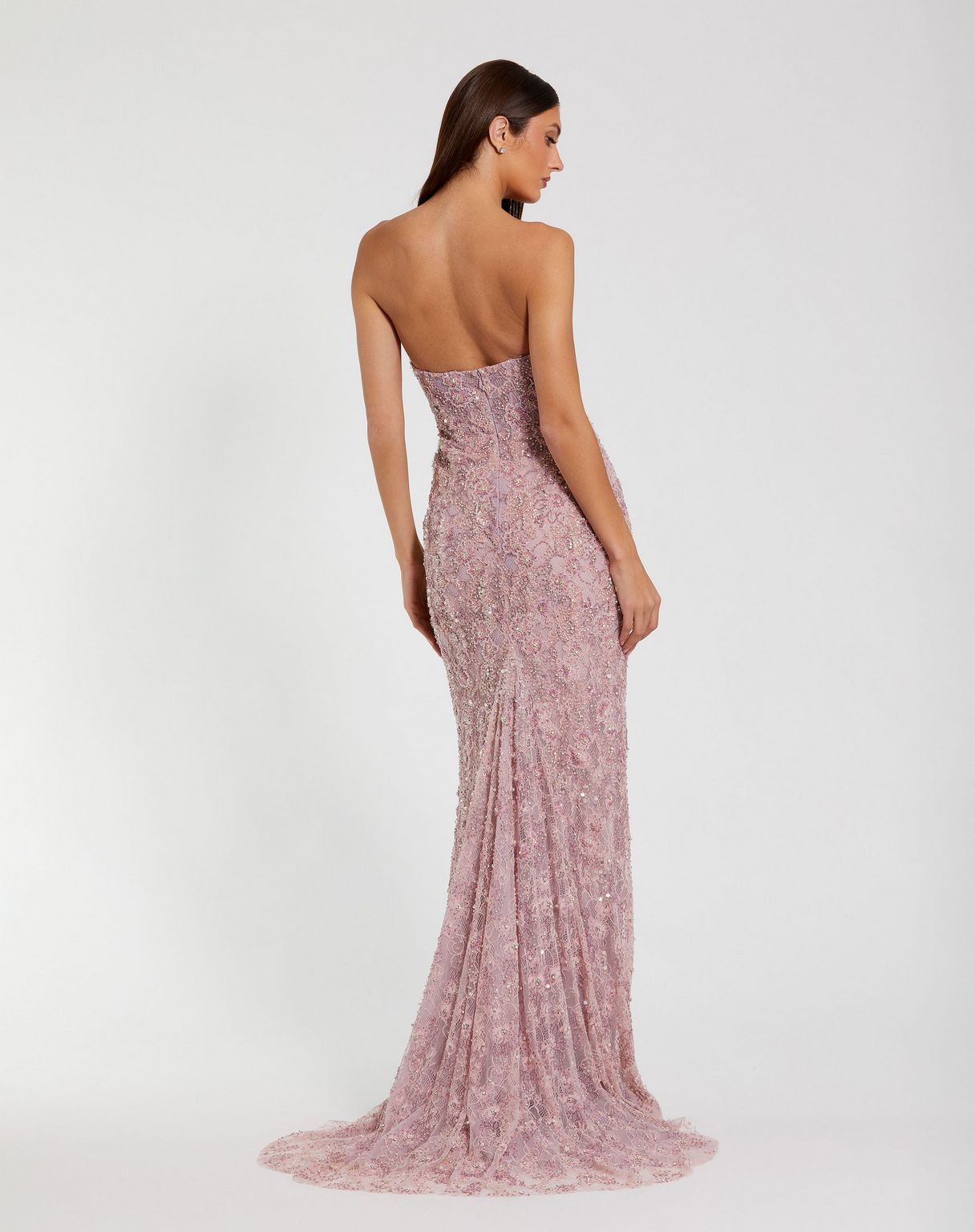 Mac Duggal 11830 Fitted Long Formal Beaded Prom Dress