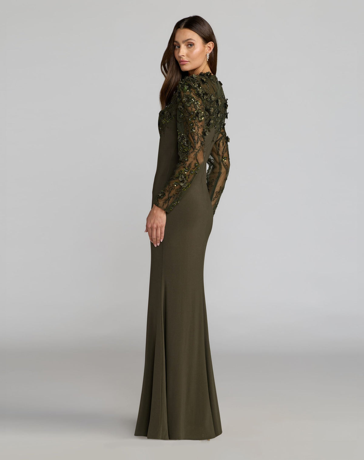 Illusion Floor-Length Lace Formal Sheath Mac Duggal 9911841P