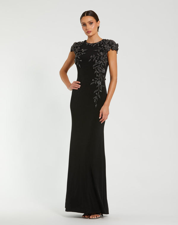 Beaded Floral Dress Mother of the Bride Mac Duggal 11847