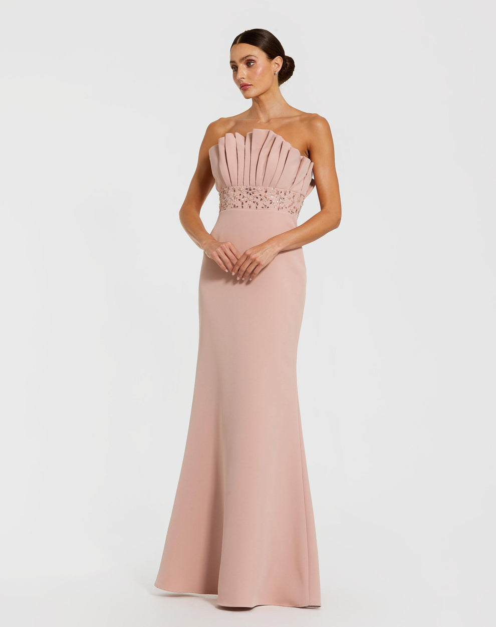 Prom Dresses Pleated Long Formal Beaded Prom Dress Mac Duggal 11848 Vintage Lilac