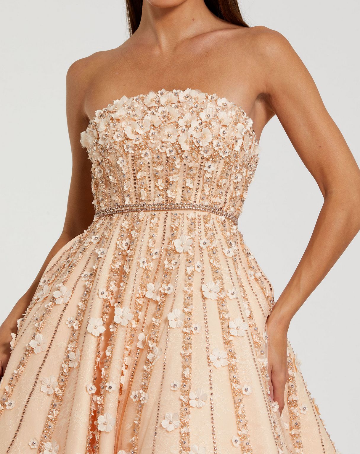 Mac Duggal 11865 Cocktail Lace Tea Length Dress