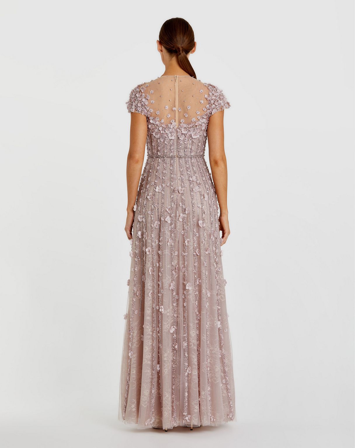Mac Duggal 11866 Long Formal A Line Lace Evening Dress