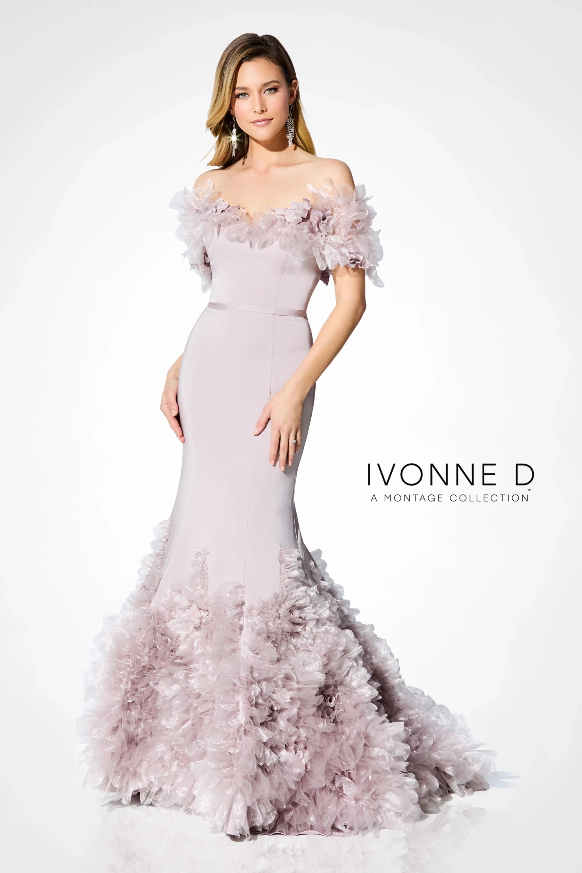 Formal Dresses Long Mermaid Formal Beaded Evening Gown Lilac 