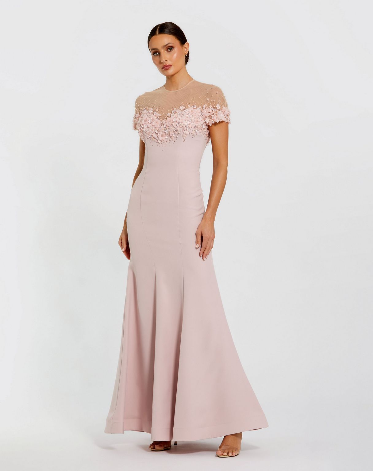 Mac Duggal 11867 Beaded Long Mermaid Formal Evening Dress