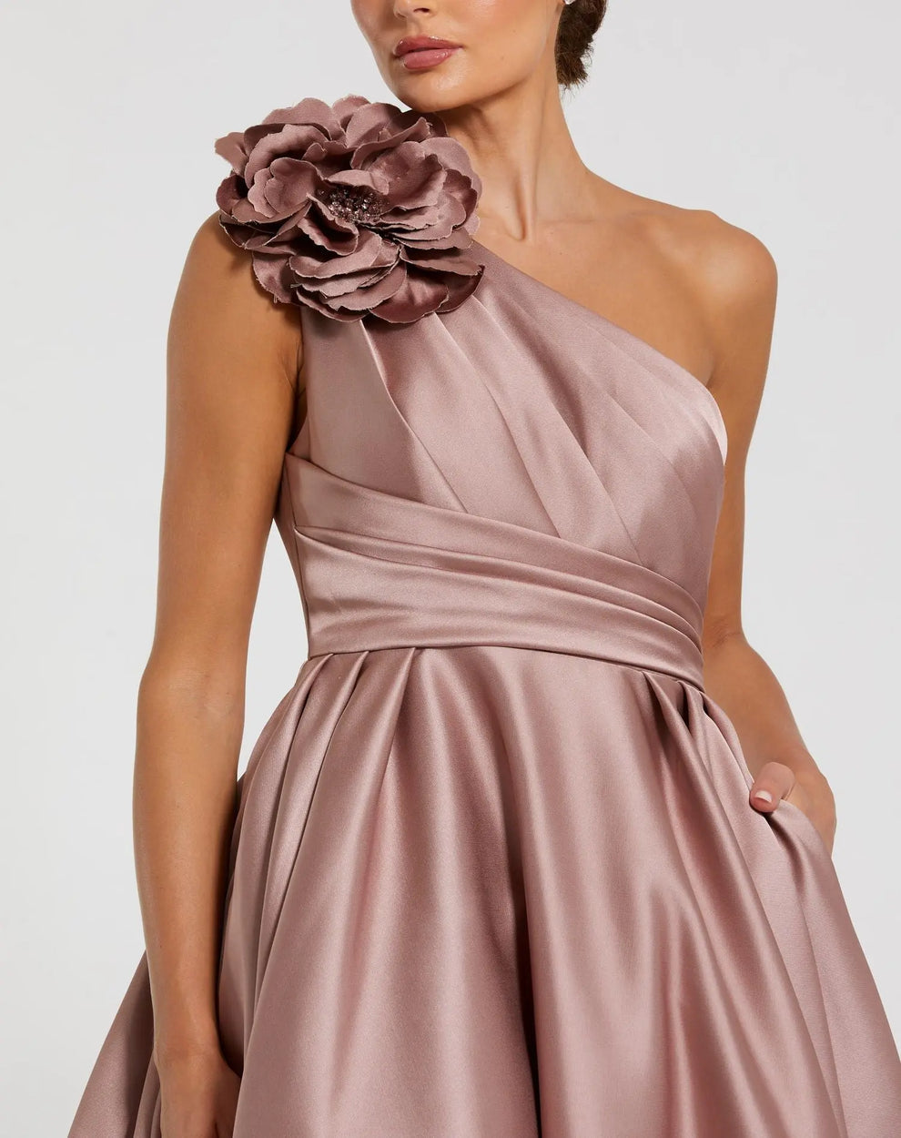 Prom Dresses 3D Floral Long Formal Prom Dress Rose