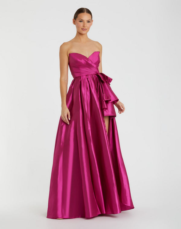 Pleated Long Prom Dress A Line Mac Duggal 11892