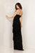 Prom Dresses Long Beaded Ruffle Prom Formal Dress Black