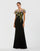 Prom Dresses Long Formal Fitted Floral Evening Dress Black Multi