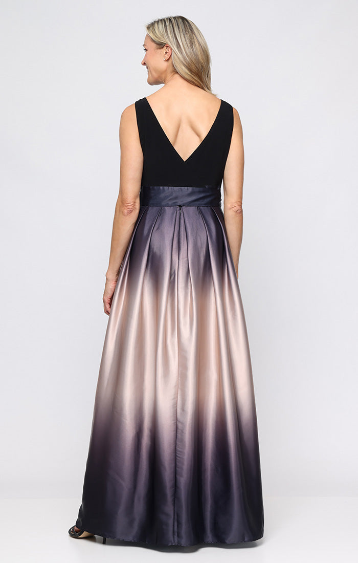 Formal Dresses Long Formal Ombre Evening Dress Black Champagne