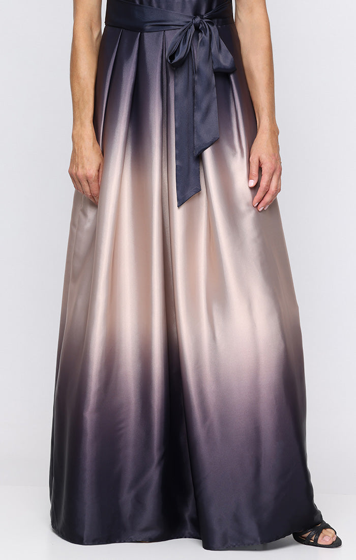 SL Fashions 419435M Long Formal Ombre Skirt Prom Dress