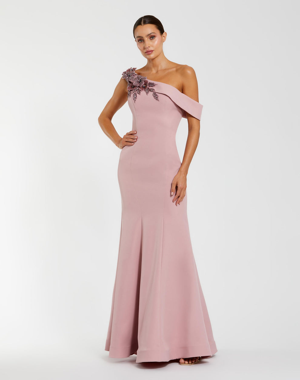 Prom Dresses Beaded Long Formal Mermaid Prom Dress Mac Duggal 11947 Rose