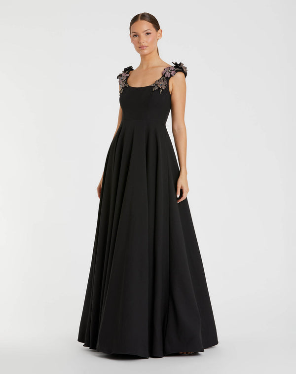 Formal 3D Applique Dress Long Ball Gown Mac Duggal 11949