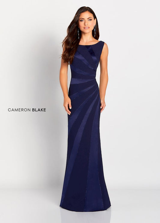 Formal Dresses Fitted Long Formal Evening Gown Navy Blue