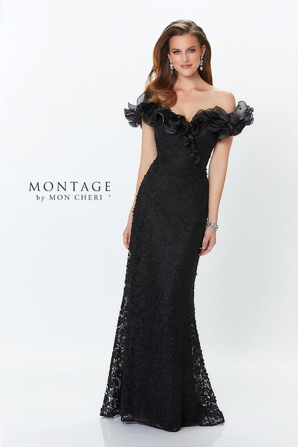 Montage 119931 Long Ruffle Formal Evening Dress