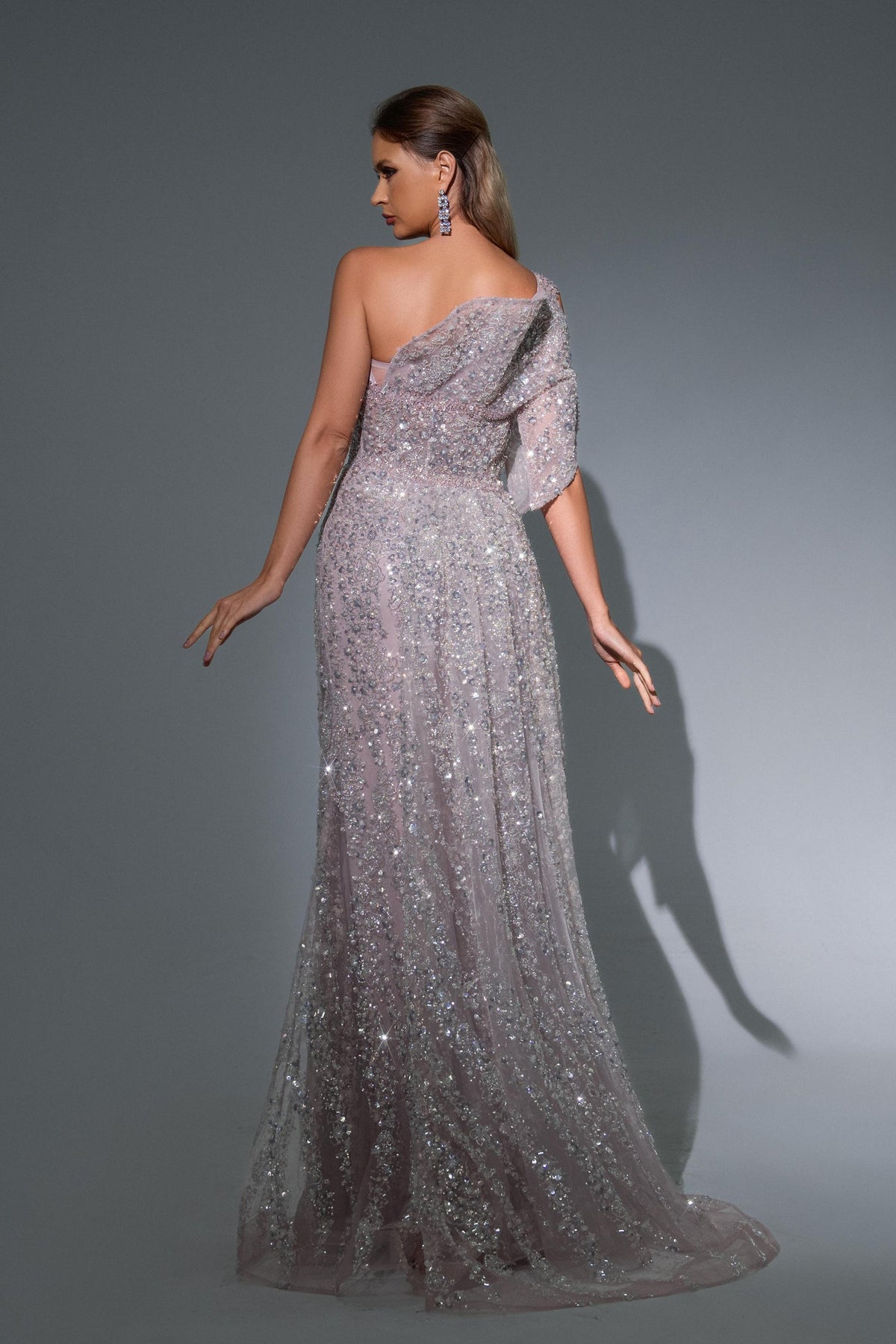 One-Shoulder Floor-Length Sequin Formal Mermaid Pre Order