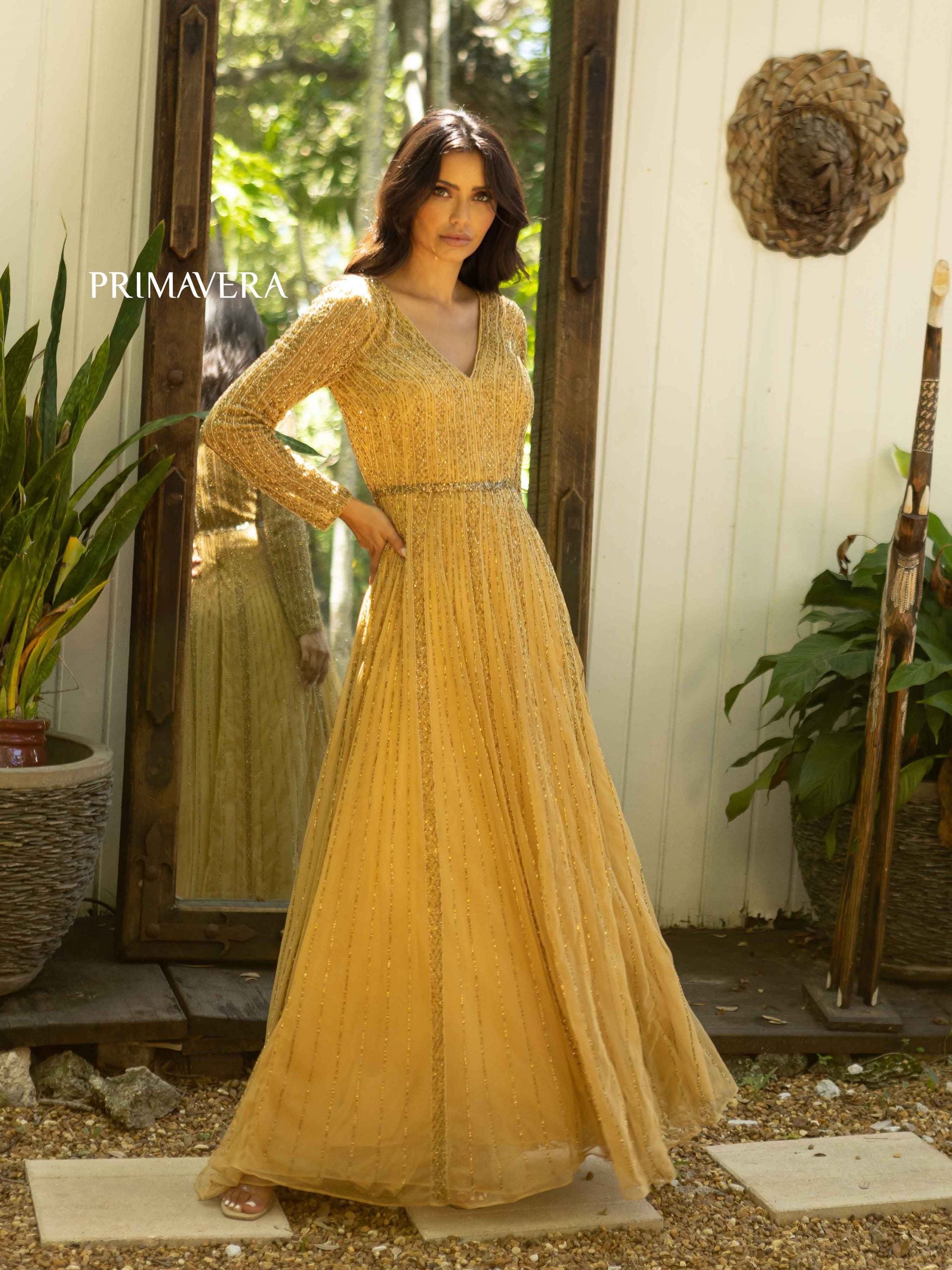 Primavera Couture 12010 Long Sleeve Mother of the Bride Formal Dress