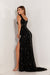 Prom Dresses Beaded Sequins Long Prom Formal Dress Black