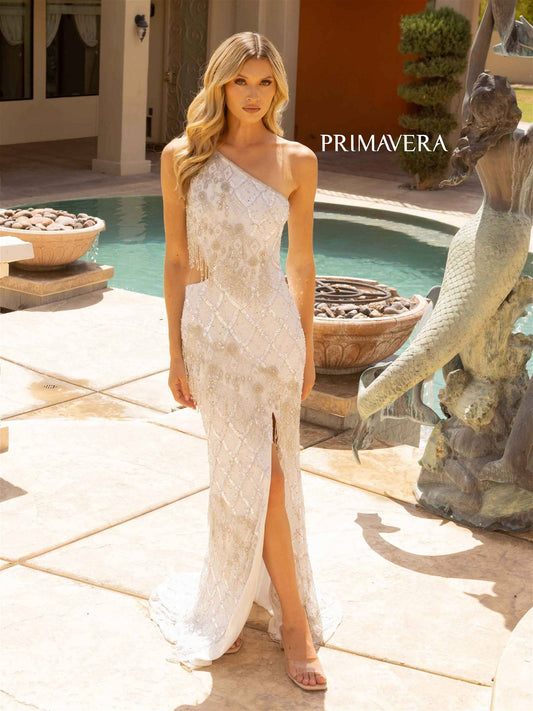 Prom Dresses Beaded Long Formal Fitted bringe Prom Dress Ivory