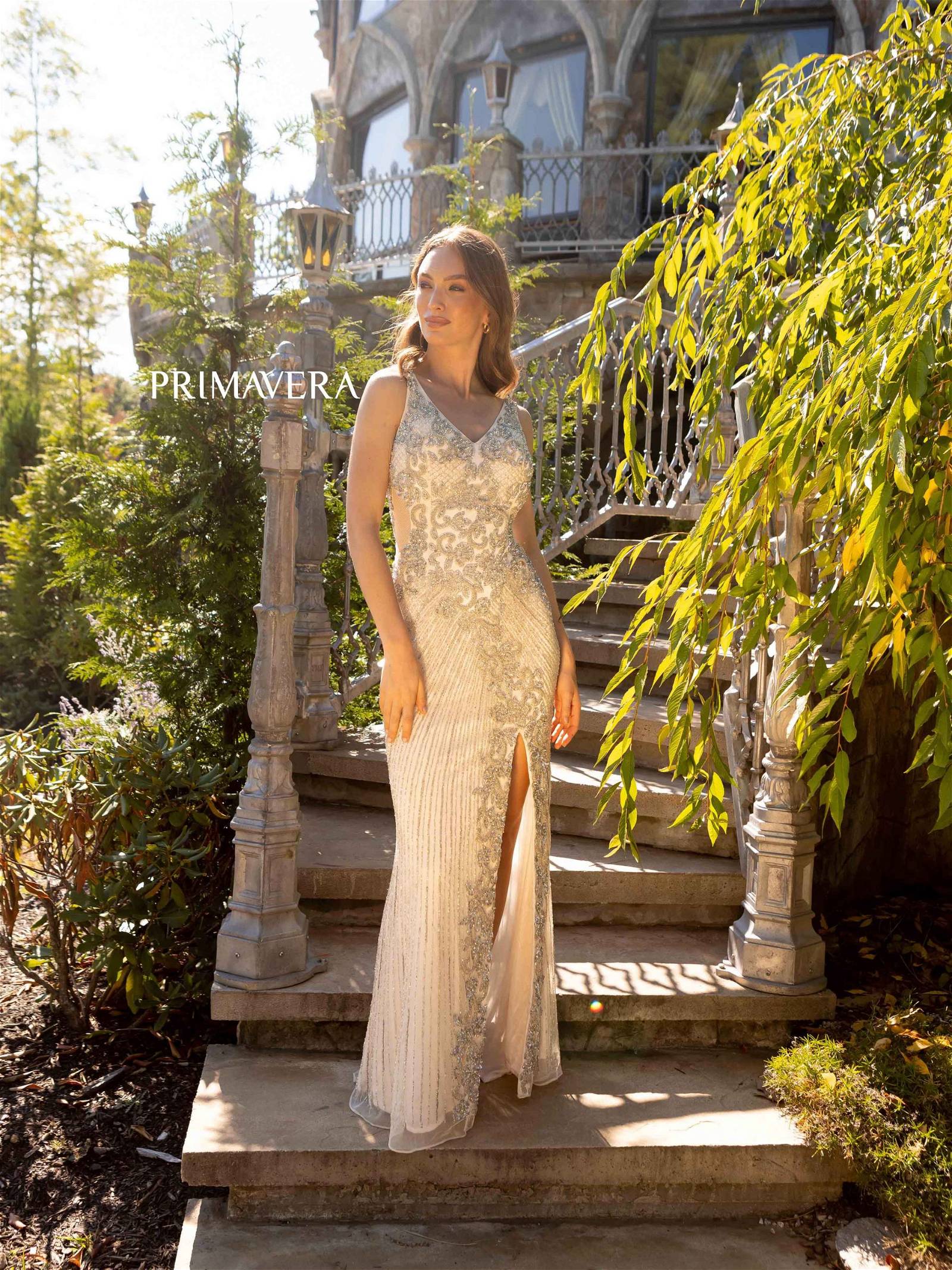 Primavera Couture 12056 Long Formal Fitted Prom Beaded Dress