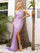 Prom Dresses Sequin Fitted Long Formal Slit Prom Gown Lilac