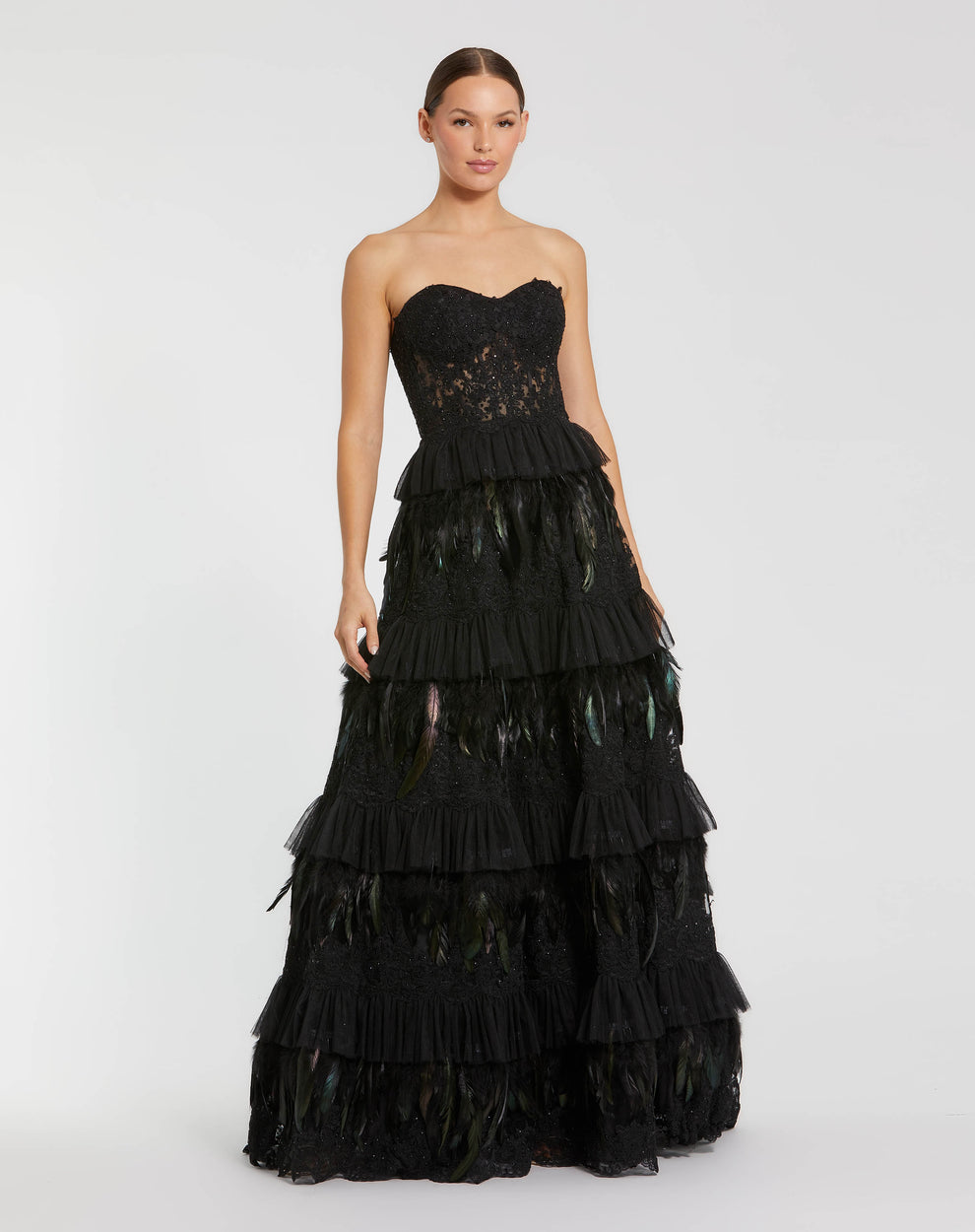 Prom Dresses Lace Long Formal Ball Gown Prom Dress Black