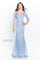 Formal Dresses Long Beaded Lace Metallic Evening Formal Dress Light Blue