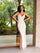 Prom Dresses Long Formal Sequin Fitted Prom Gown Nude Silver