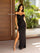 Prom Dresses Fitted Long Formal Fringe Beaded Prom Dress Black