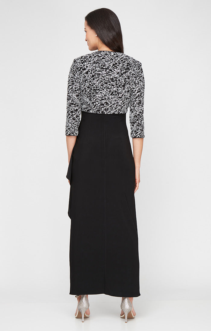 Mother of the Bride Dresses Petite Long Bolero Mother of the Bride Formal Jacket Dress Black White