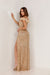 Prom Dresses Prom Feathered Sequins Formal Long Dress Champagne