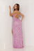 Prom Dresses Long Slit Formal Sequins Prom Dress Lilac