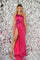 Prom Dresses  Long Formal Prom Fitted Slit Dress Fuchsia