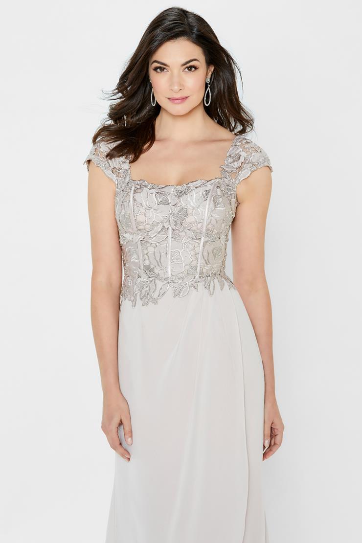 Montage 122905 Long Lace Bodice A Line Formal Dress