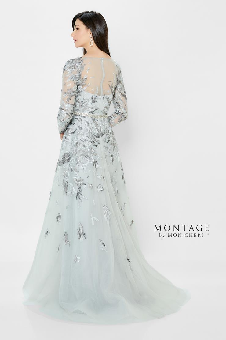 Montage 122906 Long A Line Gown Metallic Formal Dress