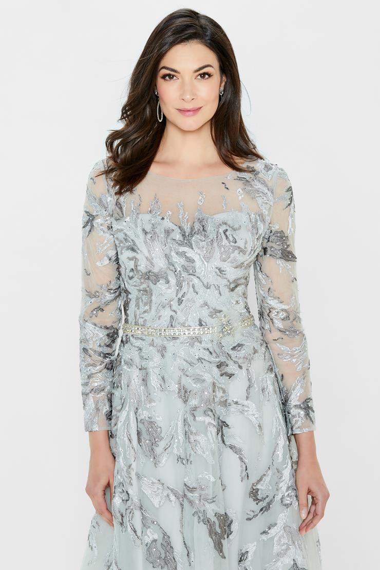 Montage 122906 Long A Line Gown Metallic Formal Dress
