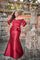 Formal Dresses Long Pleated Formal Peplum Evening Dress Wine