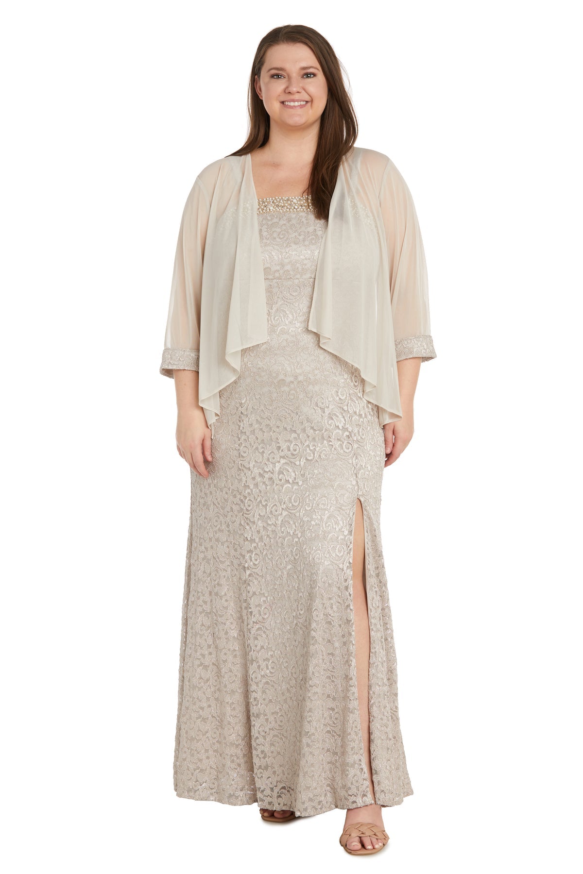 R&M Richards 1241W Long Formal Plus Size Dress
