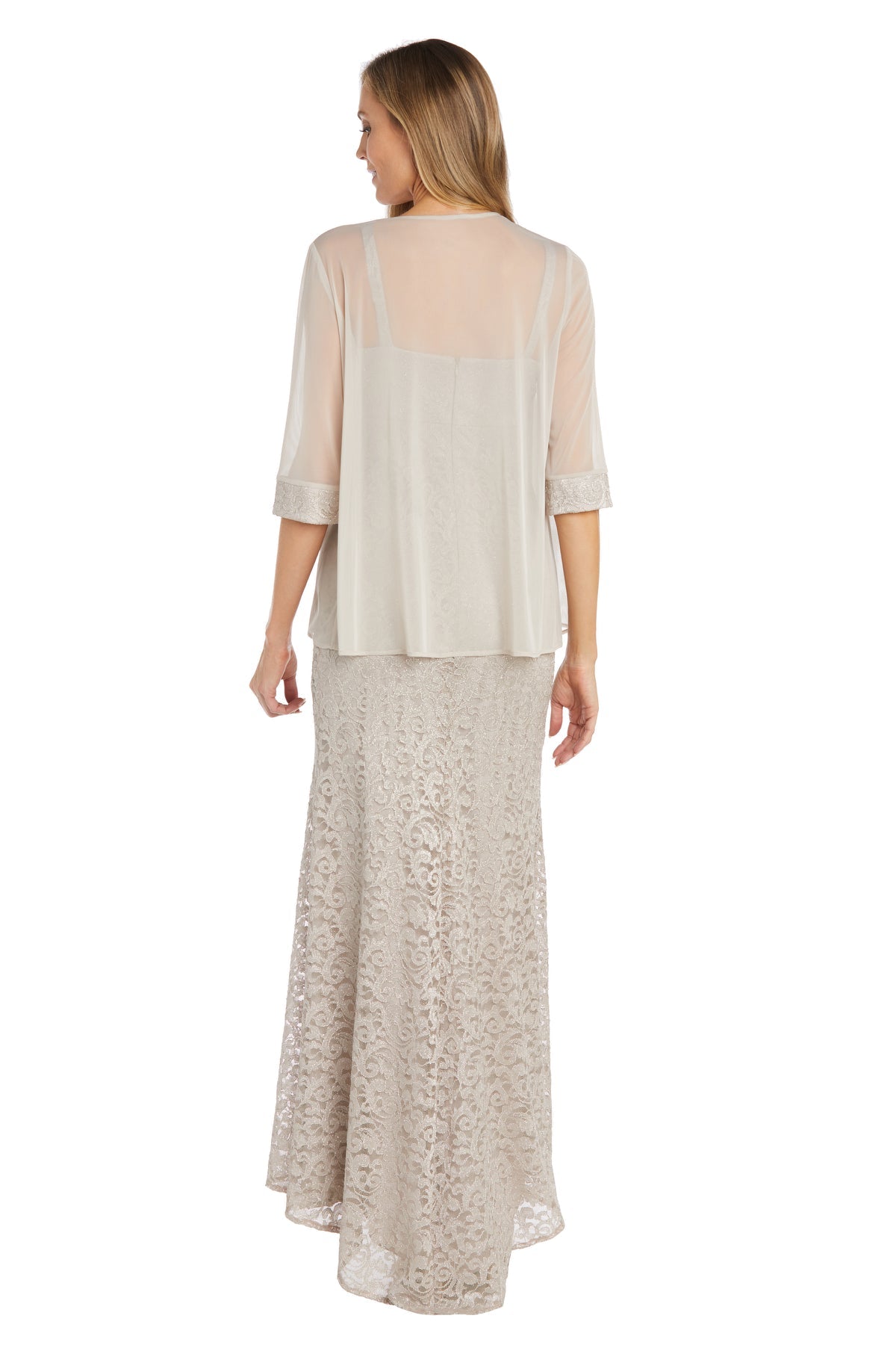 Mother of the Bride Dresses Long Lace Formal Mother of the Bride Jacket Dress Champagne