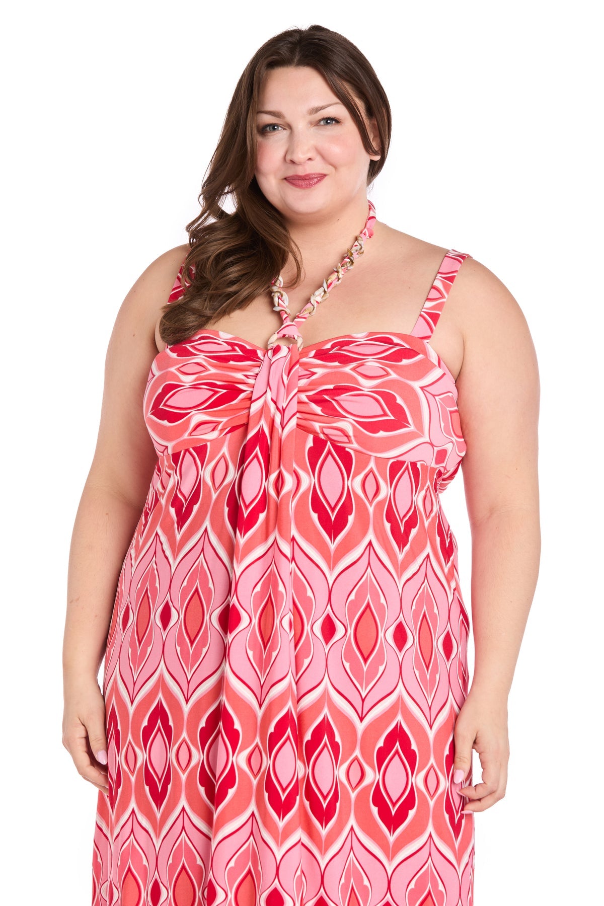 R&M Richards1262W Plus Size Long Printed Formal Maxi Dress