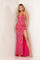 Prom Dresses Prom Long Slit Sequin Formal Dress Fuchsia Gold