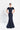 Formal Dresses Long Beaded Ruffle Formal Evening dress Navy