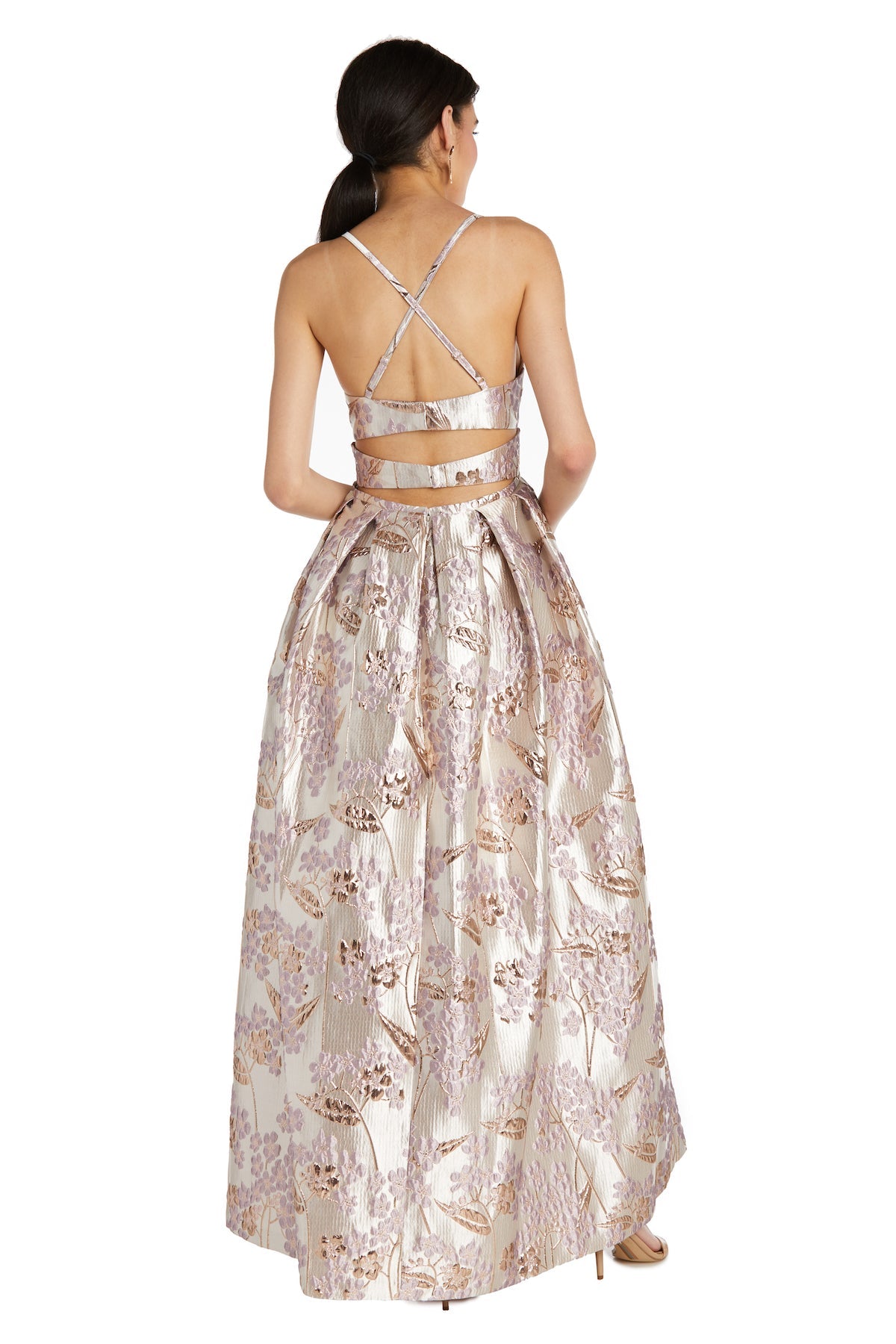 Morgan & Co 12788 Long Floral Formal Prom Dress