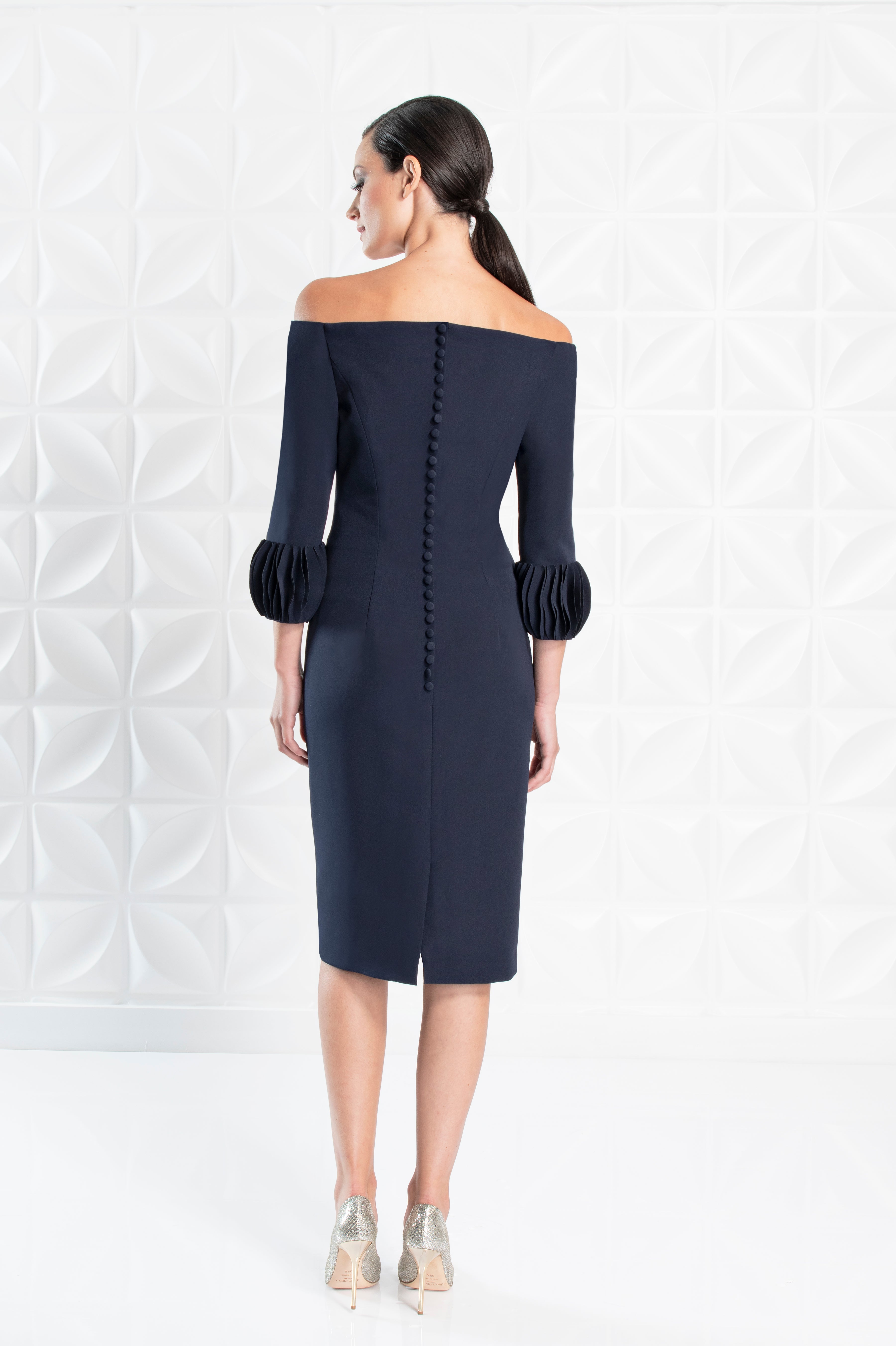 Cocktail Dresses Short Fitted Homecoming Cocktail Dress Navy